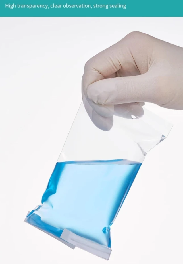 Factory Directly EO Sterile Iron Wire Bags Transparent Whirl Pak Sample Bags For Sample Transport And Storage