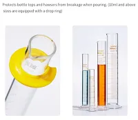 Лабораторная посуда Большая стеклянная функция измерительного цилиндра