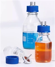 Прозрачная стеклянная железная крышка нержавеющей стали бутылки заправки ферментера в бутылку жидкого реагента